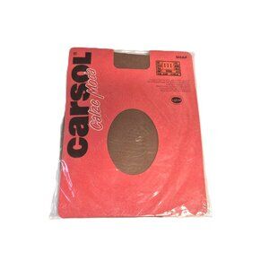 VTG Italian Pantyhose Carsol Calze Moda Size III Miele Sheer Shiny Classic Retro